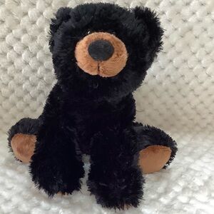 Aurora Mini Black Bear Plush 6in Soft Stuffed Animal Small Giftable Bear 🖤🐻
